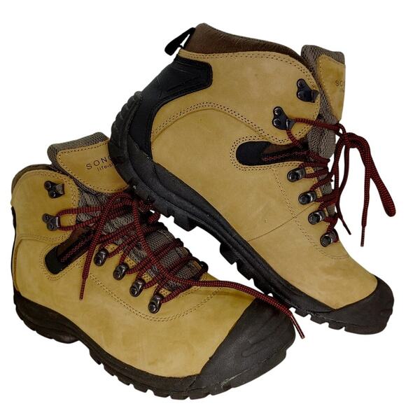 Sonoma Yeager Canyon Mens Tan Leather Hiking Boots - Size 12 - Picture 1 of 7